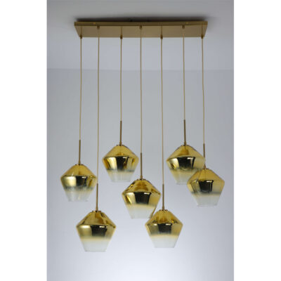 Golden Prism Glass Chandelier