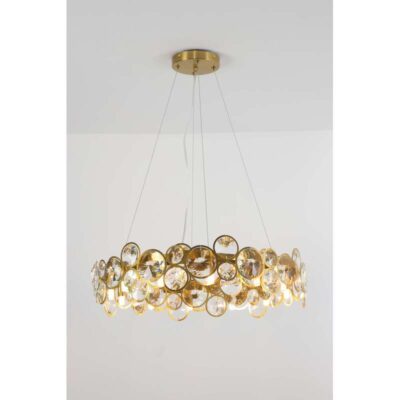 Golden Halo Crystal Chandelier