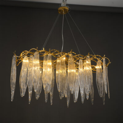 Golden Icicle Chandelier