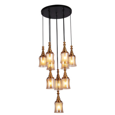 Golden Amber Multiple Layer Chandelier