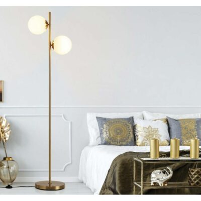 Twin Orbs Modern Floor Lamp