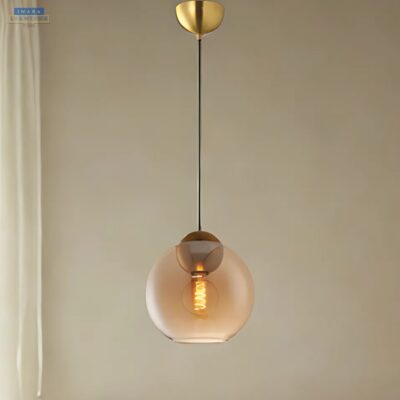 Amber Charm Orb Modern Pendant Light