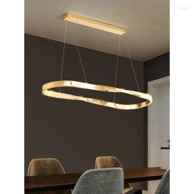 Golden Current Linear Flow Pendant Light