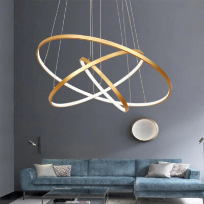 Celestial Orbit Intersecting Rings Chandelier