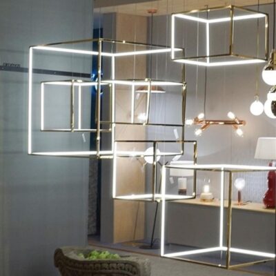 Quantum Cube Glow Geometric Pendant Light