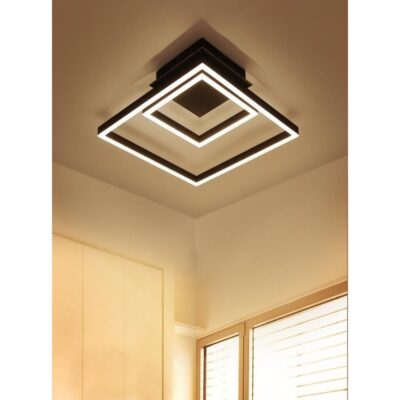 Urban Eclipse Square Geometric Ceiling Light