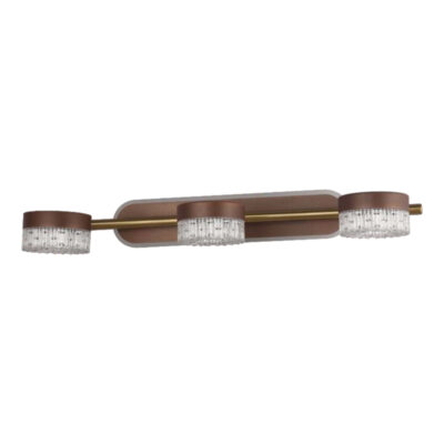 Crystal Coffee Trio Modern LED Mirror Light