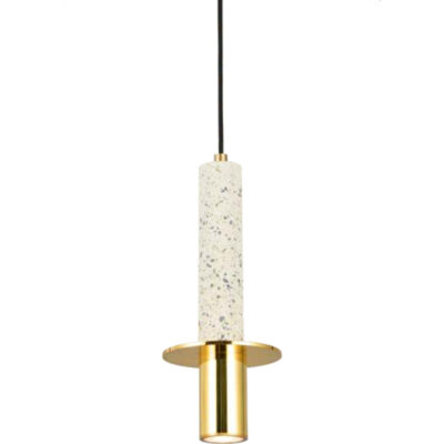 Gilded Terrazzo Pendant Light
