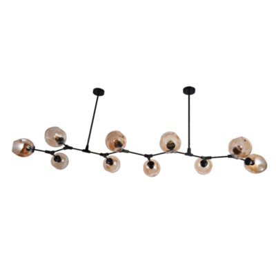Amber Starlight Horizon Linear Chandelier