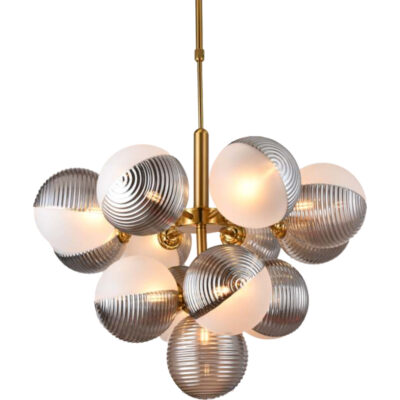 Golden Celestial Dance Cluster Chandelier