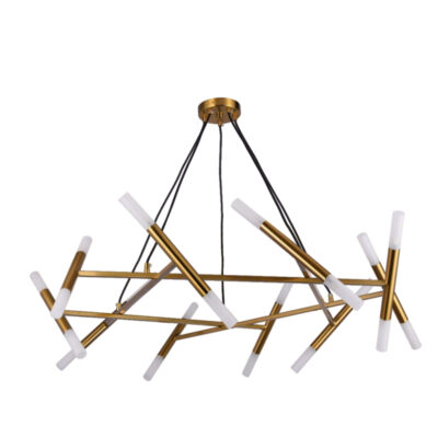 Golden Kinetic Bloom Chandelier