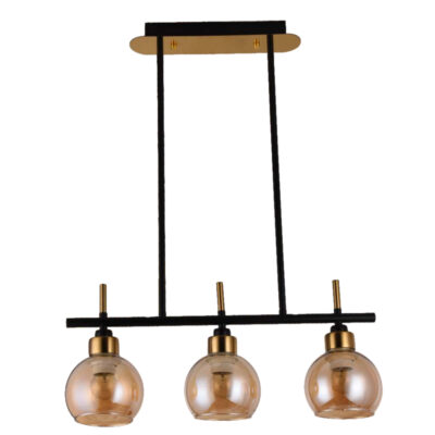 Amber Glow Horizon Linear Chandelier