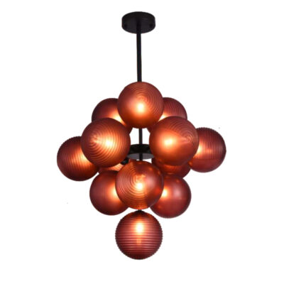 Iridescent Galaxy Swirl Cluster Pendant Light