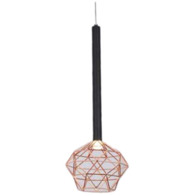 Rose Gold Facet Pendant Light