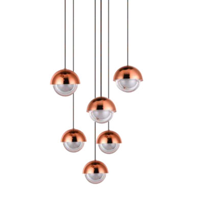Rose Gold Bubbles Cluster Pendant Light