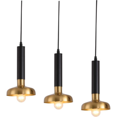 Onyx Bell Trio Cluster Pendant Light