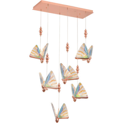 Whispering Wings Cascade Cluster Pendant Light