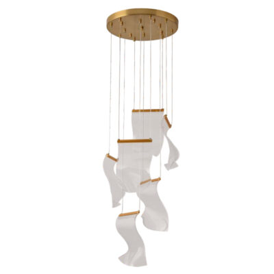 Golden Stream Cascade Cluster Pendant Light