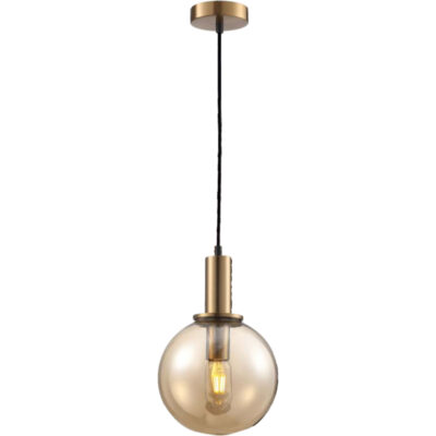 Radiant Amber Sphere Pendant Light