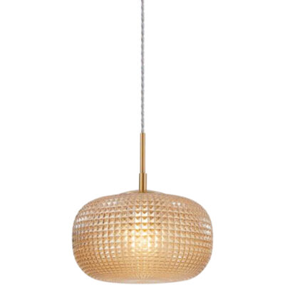 Golden Quilt Orb Pendant Light