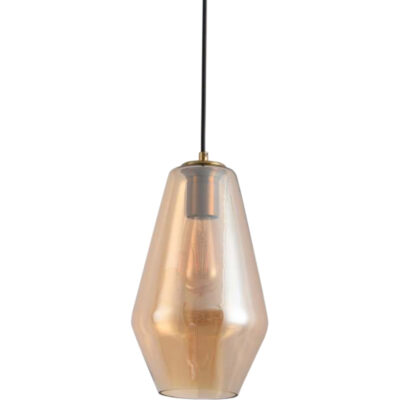 Amber Glow Bell Pendant Light
