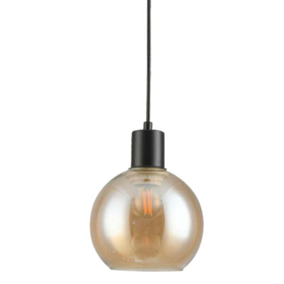 Amber Glow Orb Pendant Light