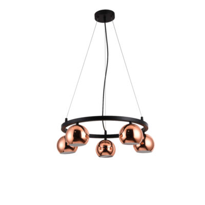 Rose Gold Orbit Cluster Pendant Light