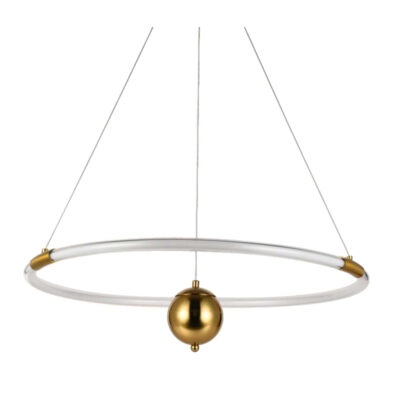 Golden Transparency Ring Pendant Light