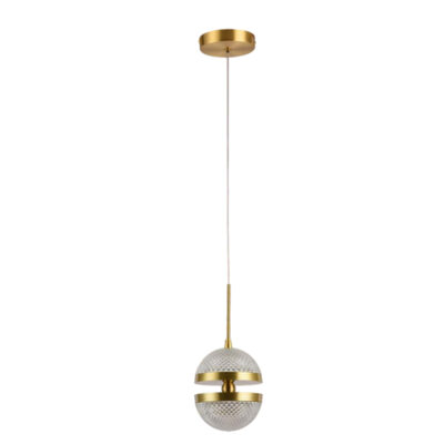 Copper Band Orb Pendant Light