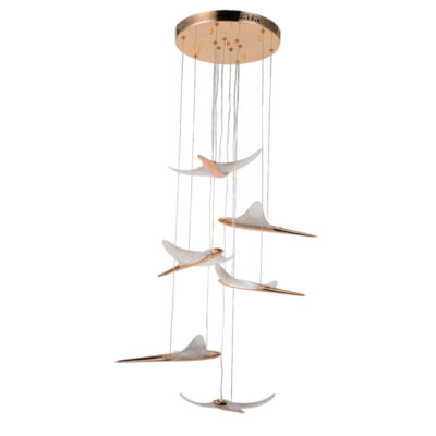 Golden Flight Cascade Cluster Pendant Light