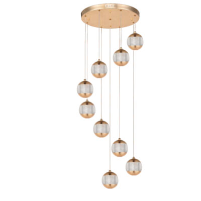 Golden Starfall Galaxy Cluster Pendant Light