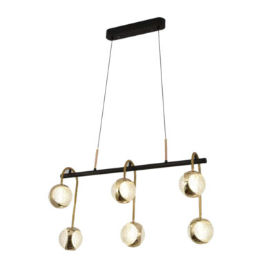 Golden Bubble Horizon Linear Cluster Pendant Light