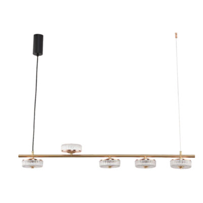 Golden Disc Array Linear Pendant Light