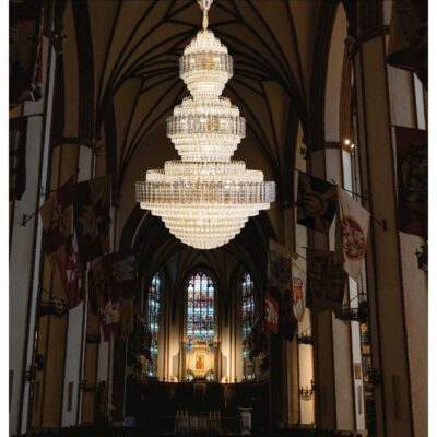 Grand Gold Crystal Chandelier