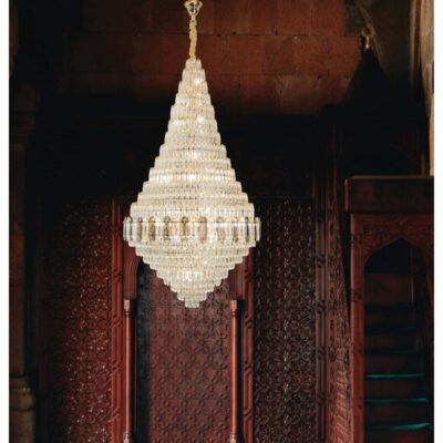 Grandeur Gold Crystal Chandelier