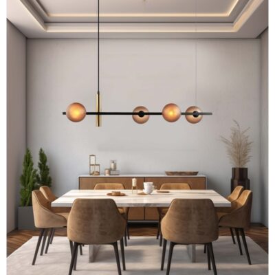 Amber Horizon Linear Pendant Light