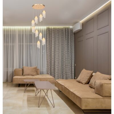 Golden Spire Descent Cluster Pendant Light