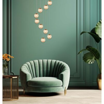 French Gold Nebula Cluster Pendant Light