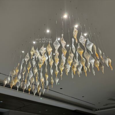 Abstract Twist Chandelier